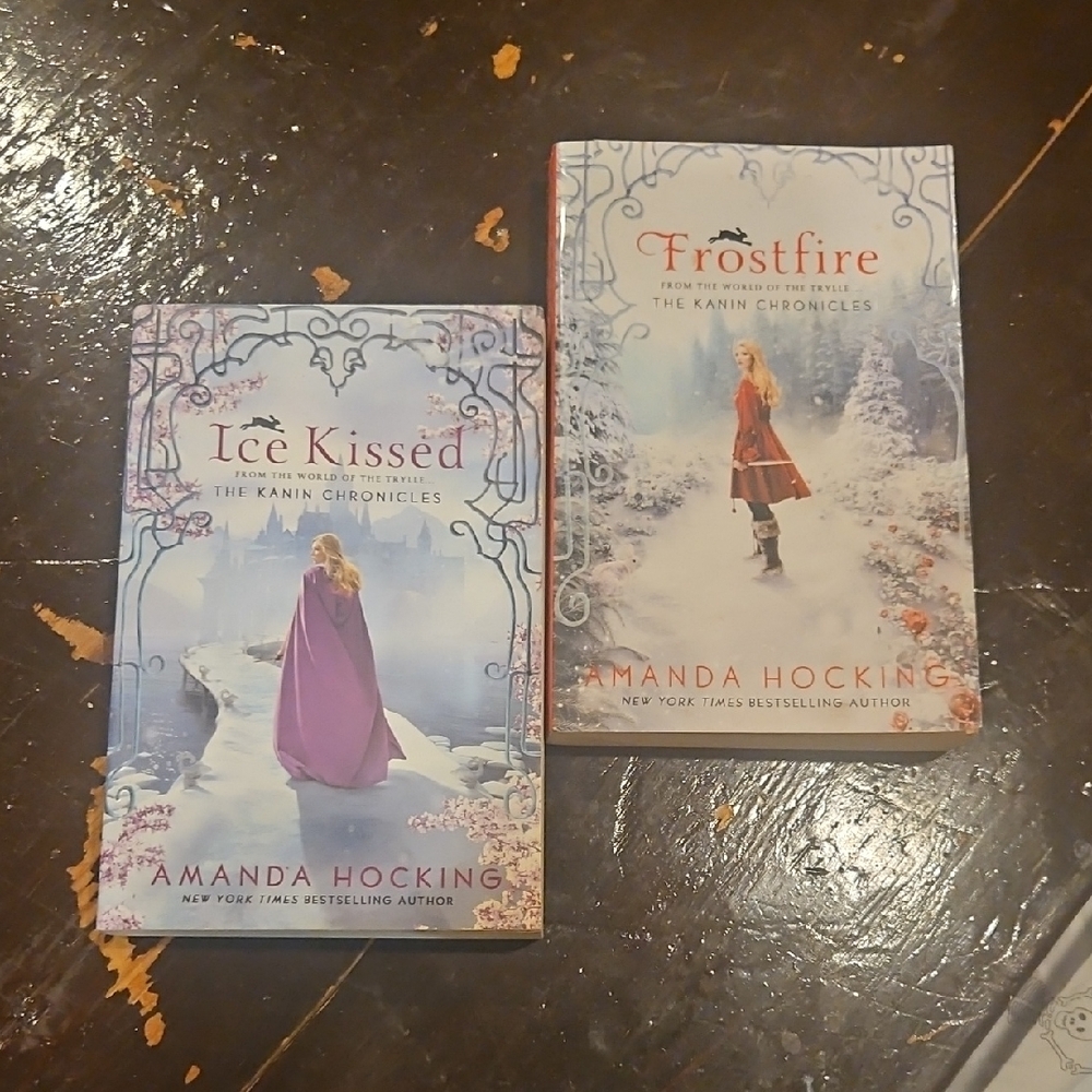 Ice Kissed and Frostfire by Amanda Hocking, Paperbacks